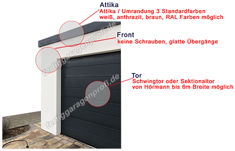 Fertiggaragenprofi - Breitraumgarage Einzel-, Doppelgarage